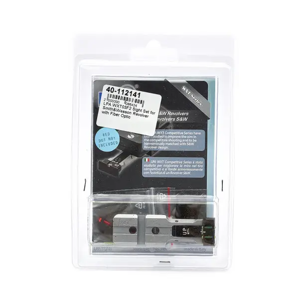 Juego de miras LPA WXT03F2 para revólver Smith&Wesson con fibra óptica