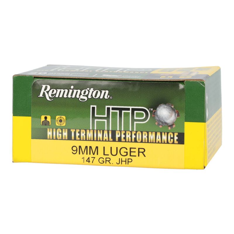 Munición Remington, modelo High Terminal Performance, calibre 9mm, 147 grains, Hollow Point