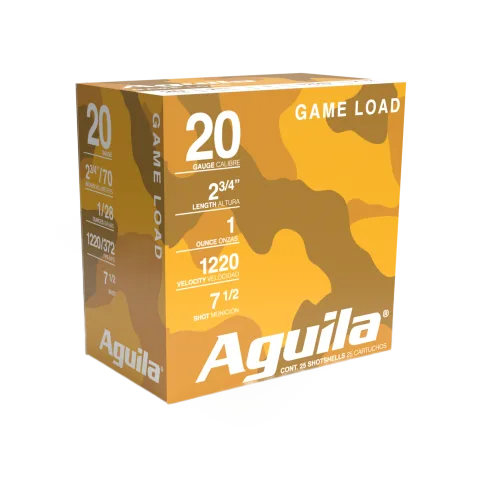 Cartucho Aguila, calibre 20, 2 3/4 IN. | 1 OZ | 7 1/2 SHOT