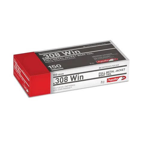 Munición Aguila, calibre .308Win, FMJ BT 150 grains