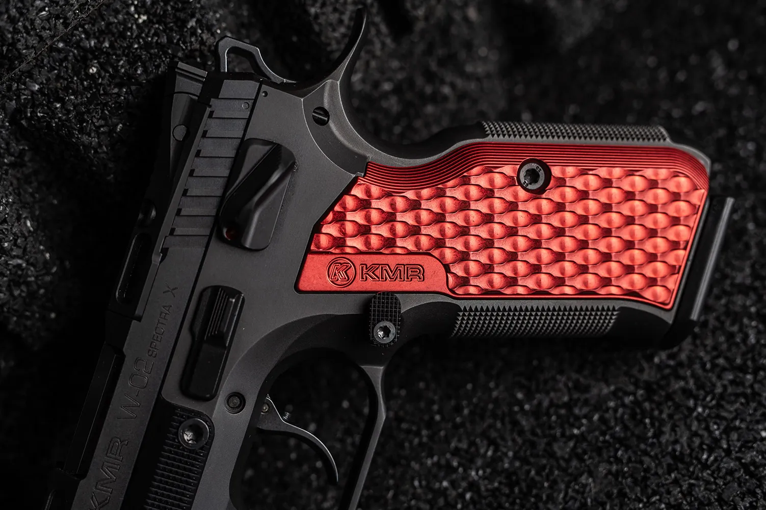 Pistola KMR Precision Arms, modelo W-02 SPECTRA X OR, calibre 9mm, capacidad 17+1Rds. Cañón de 5''.