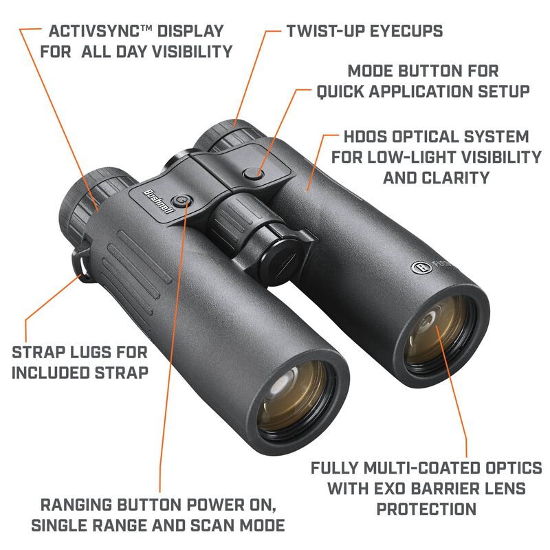 Bushnell, Binocular/Telémetro, modelo Fusion 10x42mm