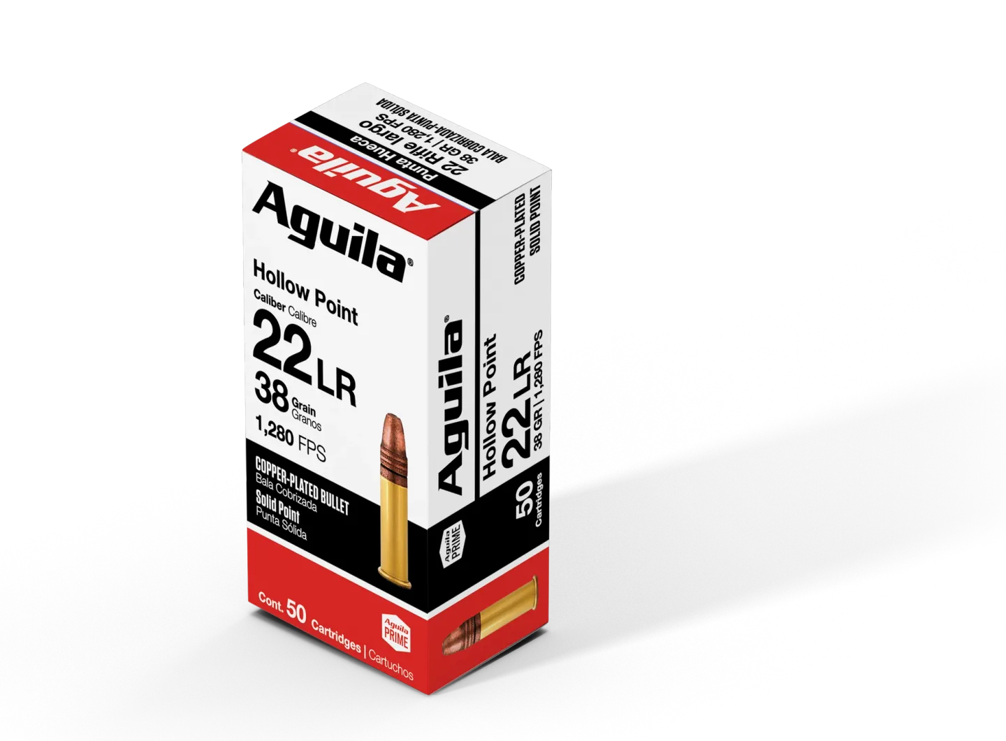 Munición Águila, Hollow Point, calibre .22LR, 38 grains