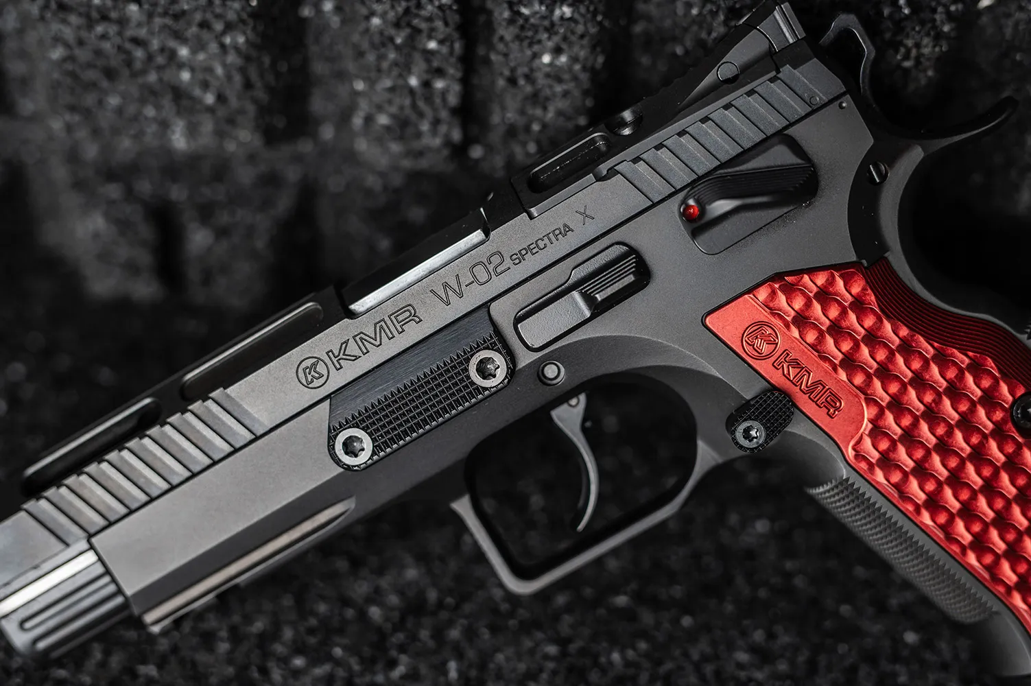 Pistola KMR Precision Arms, modelo W-02 SPECTRA X OR, calibre 9mm, capacidad 17+1Rds. Cañón de 5''.