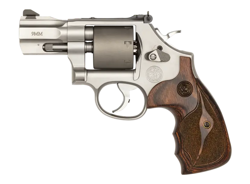 Revólver Smith & Wesson, modelo 986, calibre 9MM, cañón 2,5'', capacidad 7Rd.