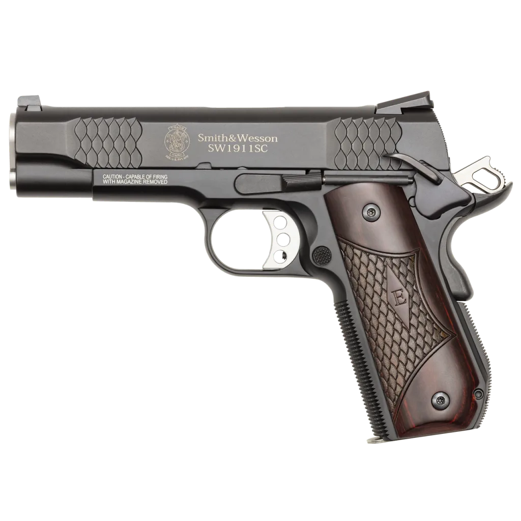 Pistola Smith & Wesson, modelo SW1911SC E-SERIES™ ROUND BUTT SCANDIUM FRAME, cañón 4,25'', calibre .45ACP, capacidad 8+1Rd.