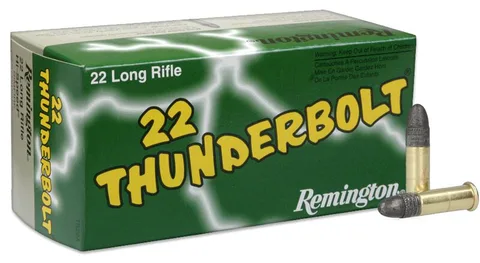 Munición Remington, Modelo Thunderbolt, calibre .22LR 40 grains, caja 50u.
