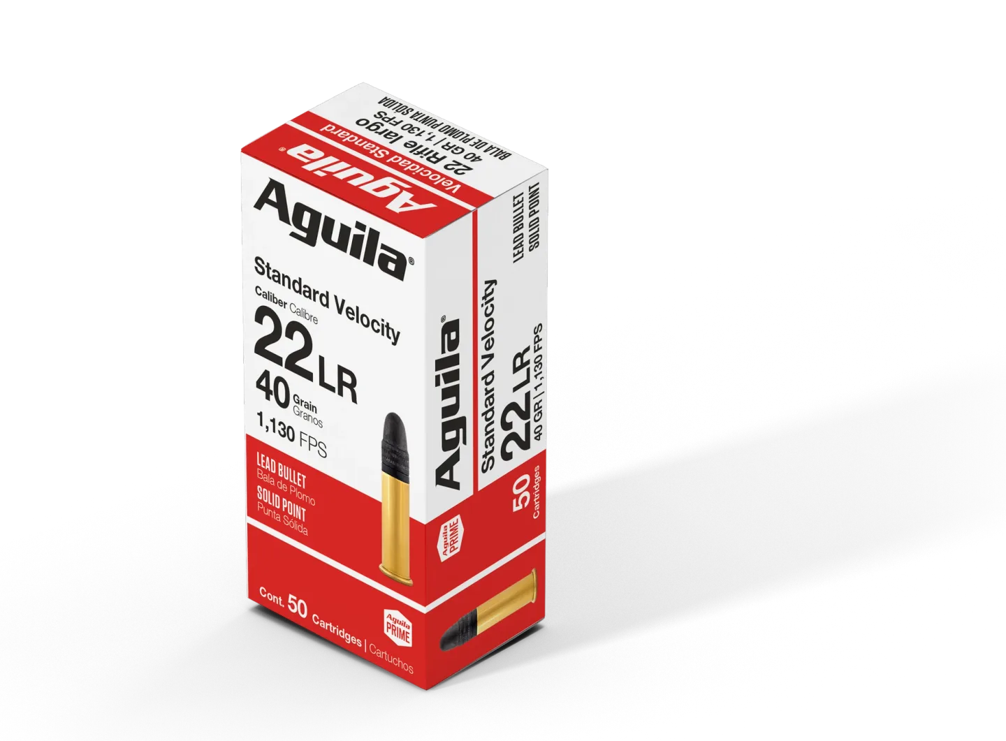 Munición Aguila, Standard Volocity, calibre .22LR 40grains
