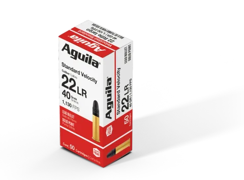 Munición Aguila, Standard Volocity, calibre .22LR 40grains