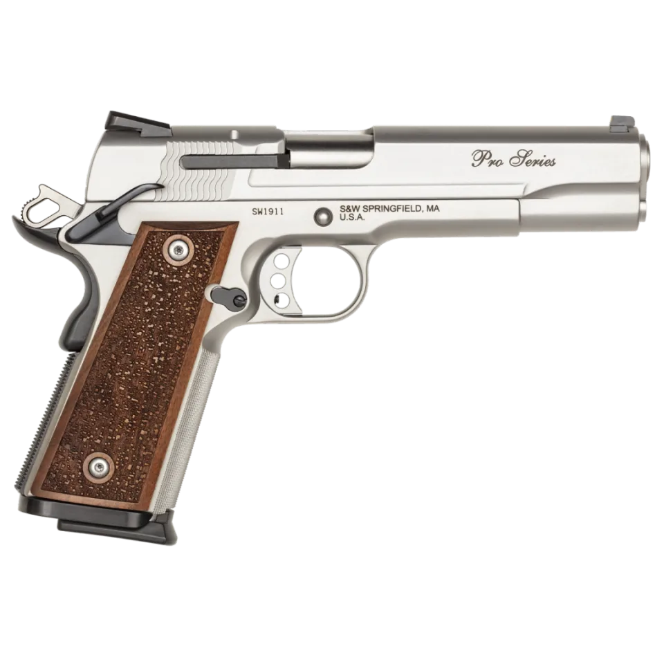 Pistola Smith & Wesson Performance Center, modelo SW1911 Pro Series, cañón 5'', calibre 9mm, capacidad 10+1Rd.
