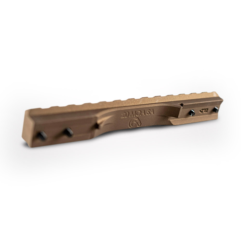 Riel de 1 pieza, Para Remington 700 acción corta, derecho, Bronce, 20 MOA