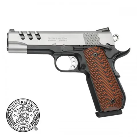 Pistola Smith & Wesson, modelo SW1911 PERFORMANCE CENTER®, cañón 4,25'', calibre .45ACP, capacidad 8+1Rd.