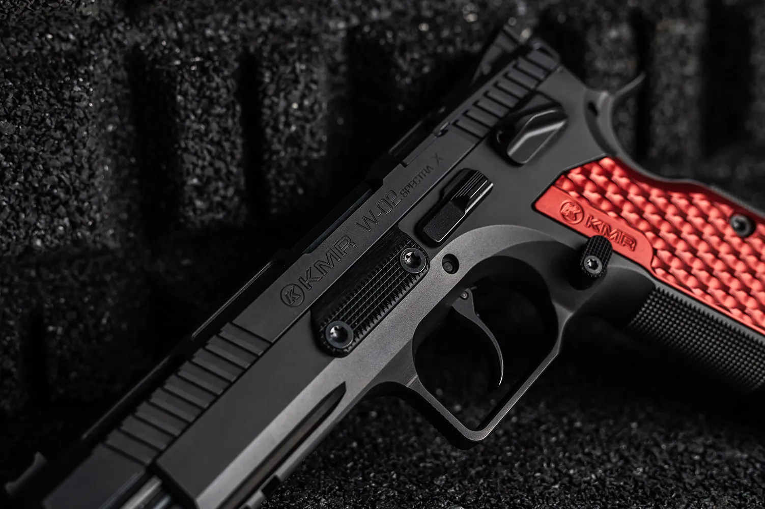 Pistola KMR Precision Arms, modelo W-02 SPECTRA X OR, calibre 9mm, capacidad 17+1Rds. Cañón de 5''.