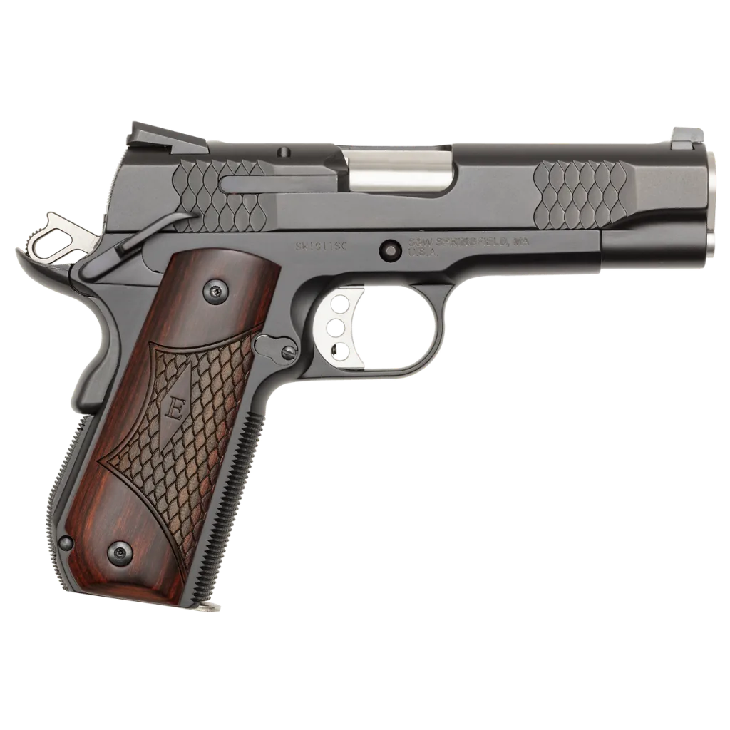 Pistola Smith & Wesson, modelo SW1911SC E-SERIES™ ROUND BUTT SCANDIUM FRAME, cañón 4,25'', calibre .45ACP, capacidad 8+1Rd.