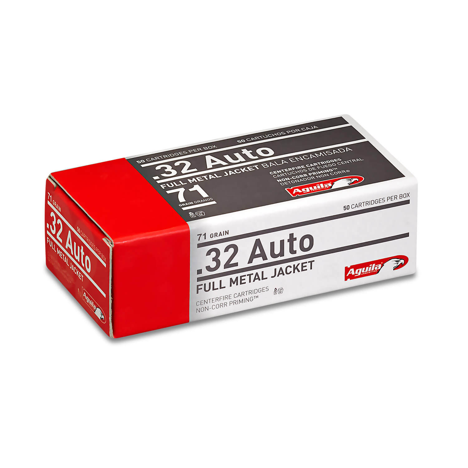 Munición Aguila calibre .32 Auto (7,65mm), 71 grains
