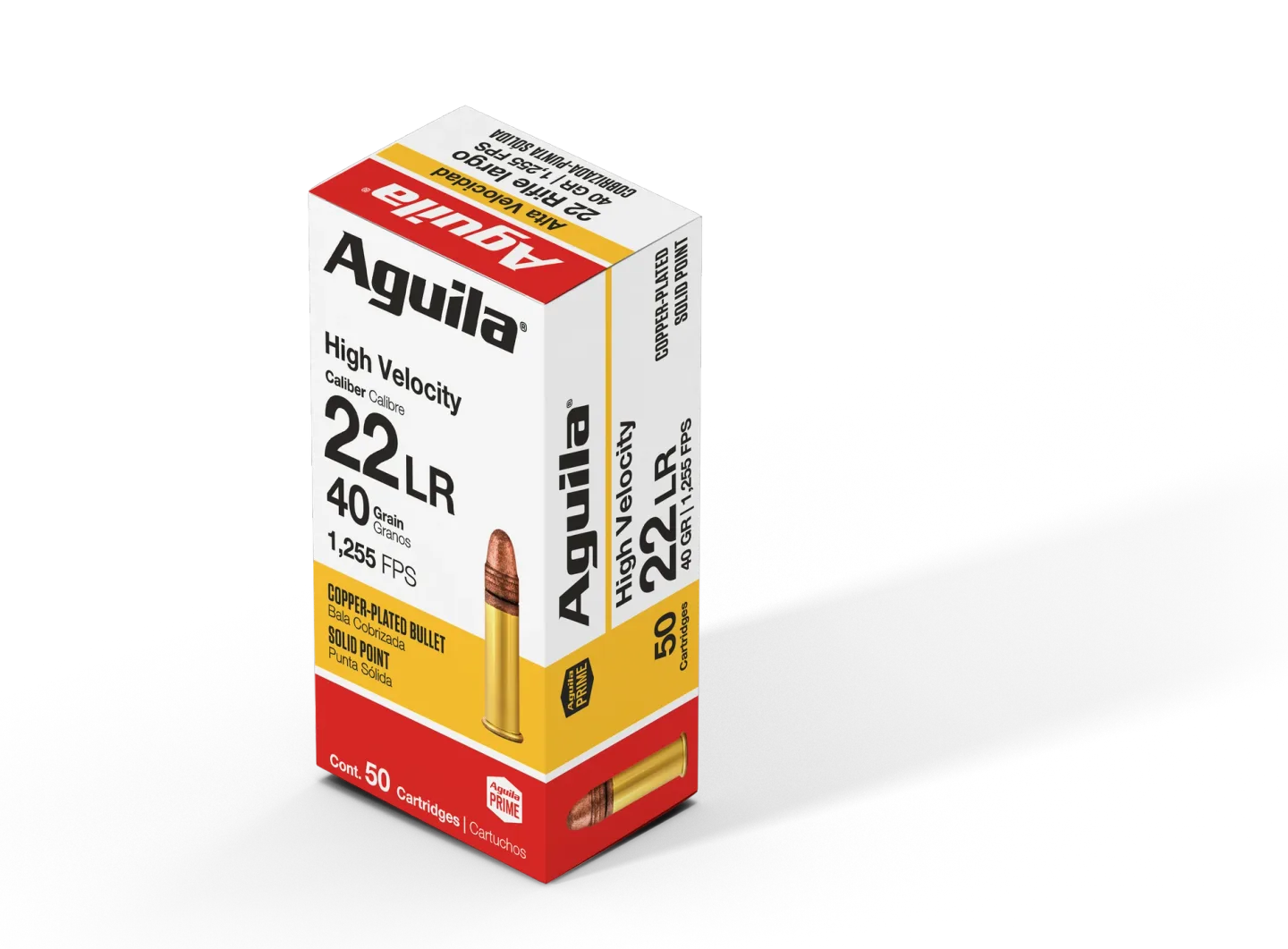 Munición Águila, High Velocity, calibre .22LR, 40 grains