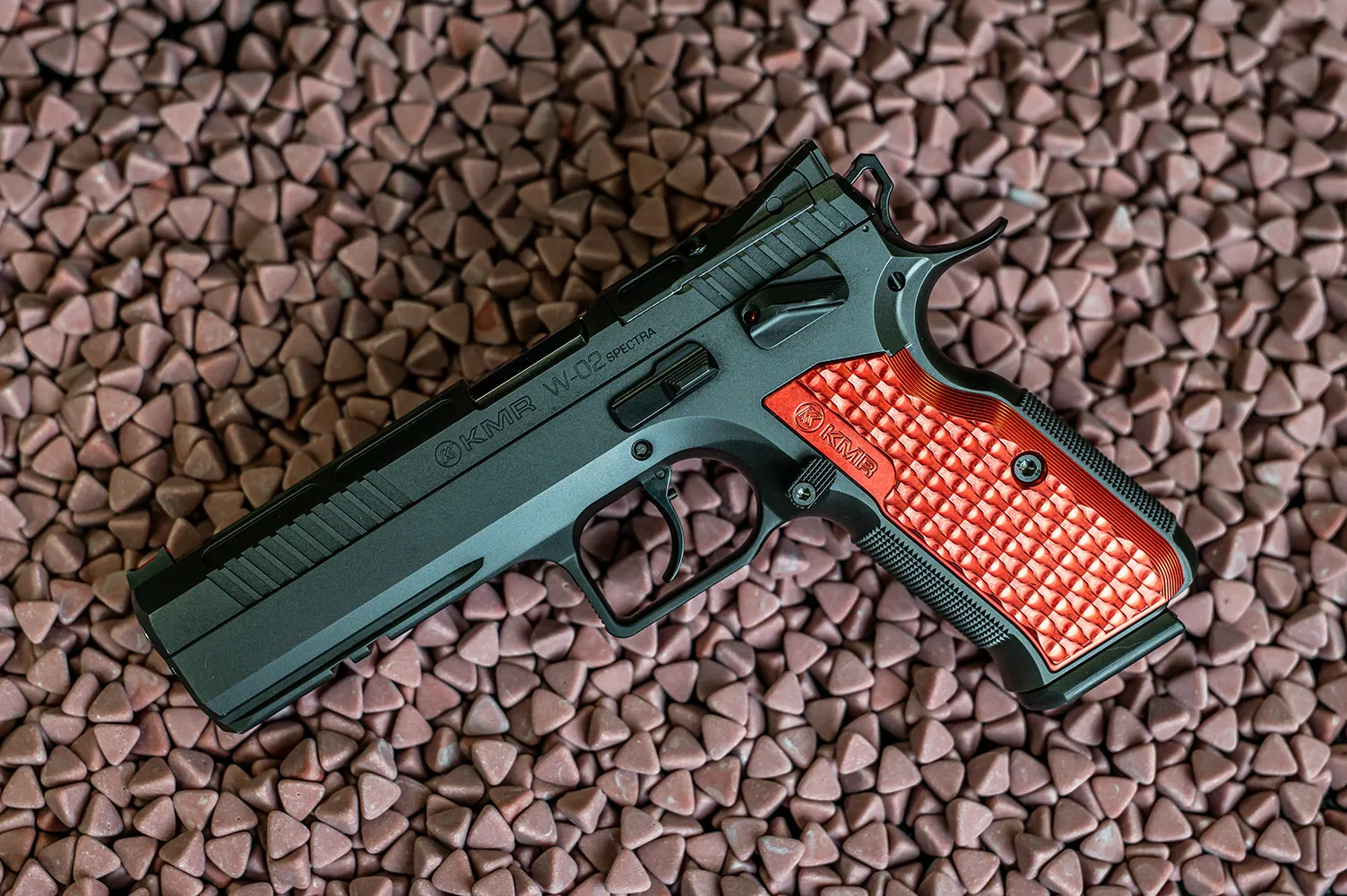 Pistola KMR Precision Arms, modelo W-02 SPECTRA X OR, calibre 9mm, capacidad 17+1Rds. Cañón de 5''.