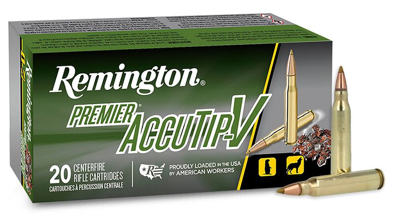 Munición Remington, calibre .223 Rem ACCUTIP-V BT