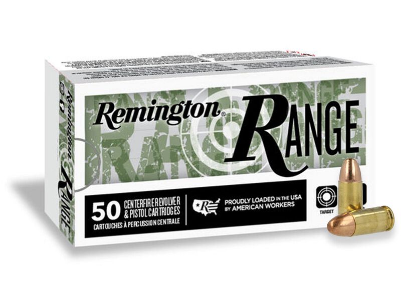 Munición Remington, calibre 9mm, UMC Range T9MM2L, FMJ 124 grains.
