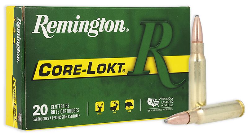 Munición Remington, callibre .30-06 Springfield, Core-Lokt PSP, 165 grains