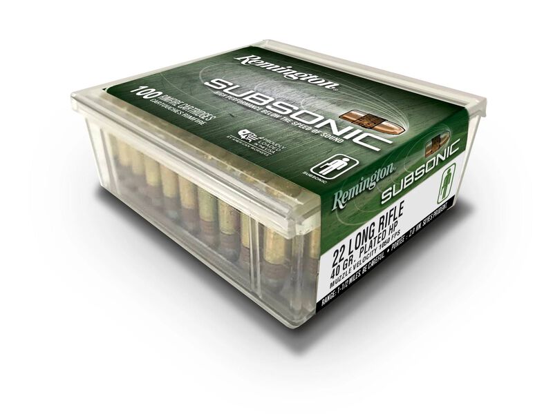 Munición Remington, calibre 22 LR, Subsónica, 40 grains CHP