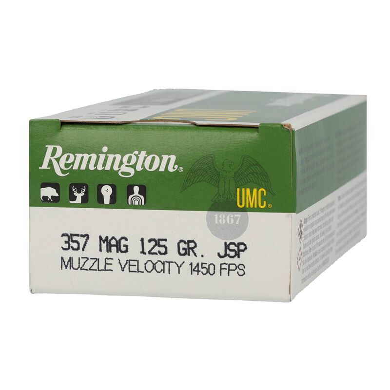 Munición Remington, Calibre .357 Magnum, UMC, 125 grains JSP