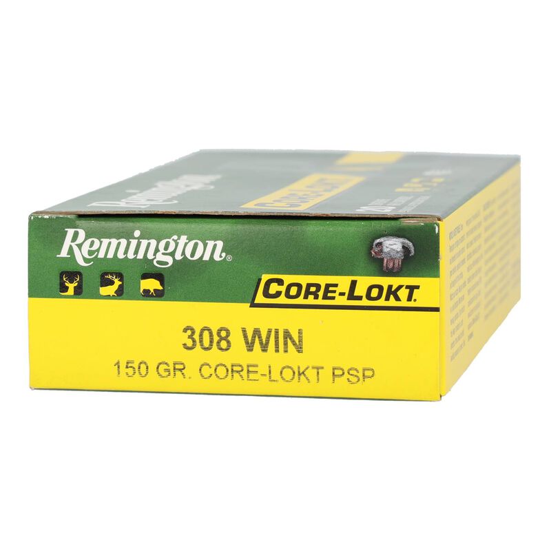Munición Remington, calibre .308 Win, Core-Lokt PSP, 150 grains