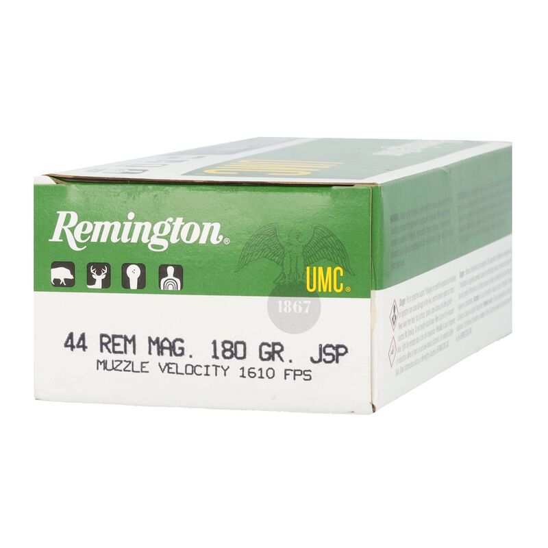 Munición Remington, calibre .44 Magnum, UMC L44MG7, caja 50u