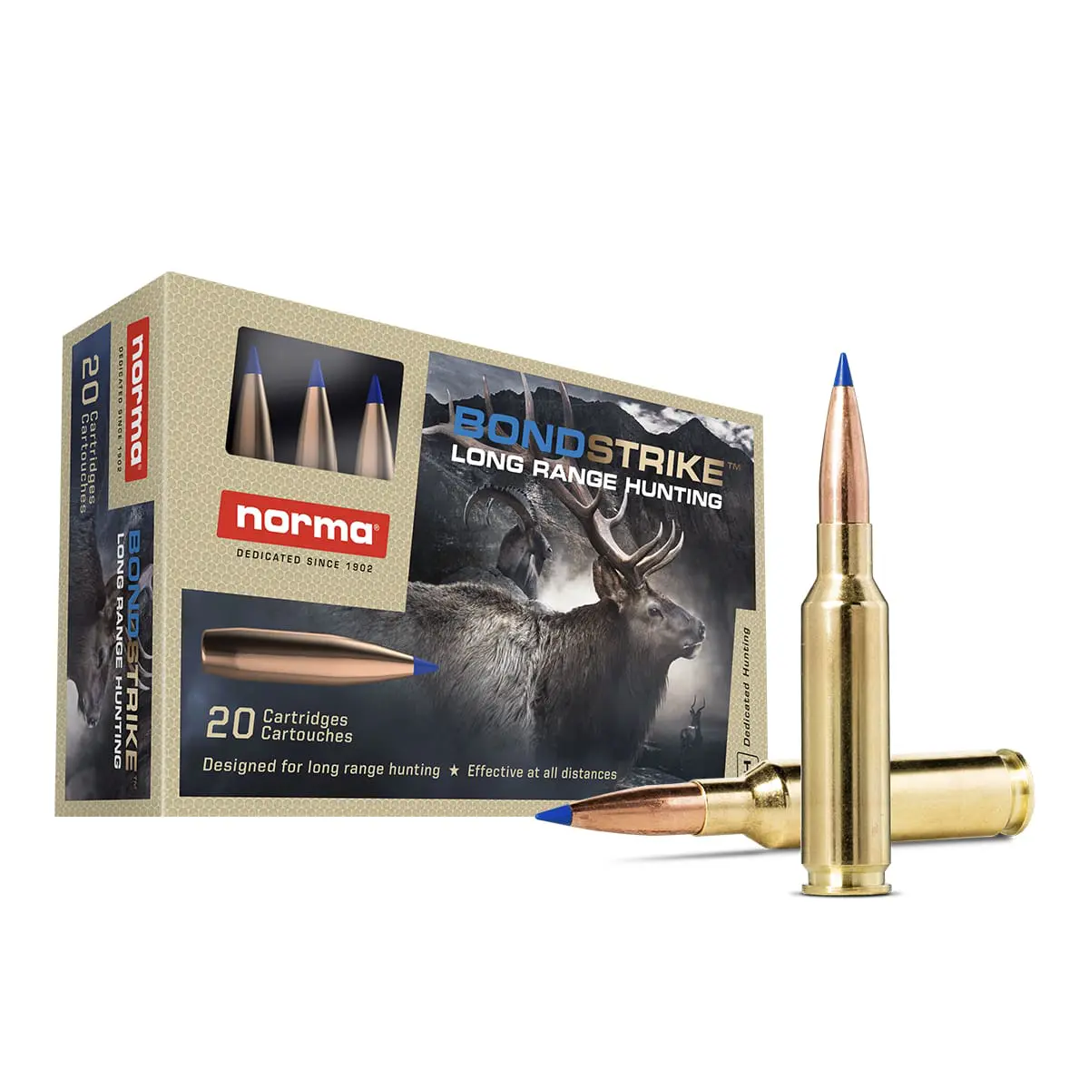 Munición NORMA, calibre 6.5 Creedmor, BONDSTRIKE 143 grains