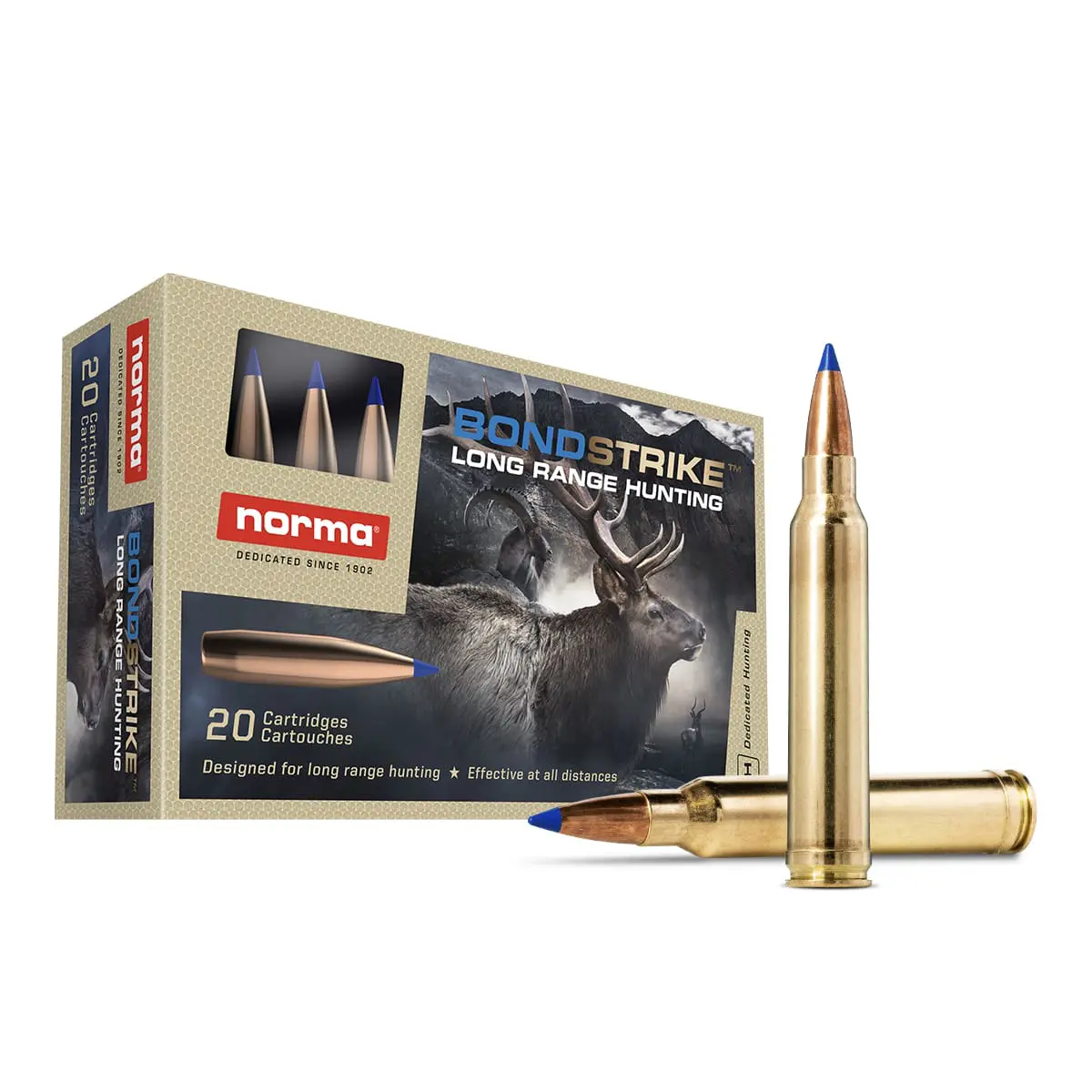 Munición NORMA, calibre .300 Win Magnum, modelo BONDSTRIKE 180 grains